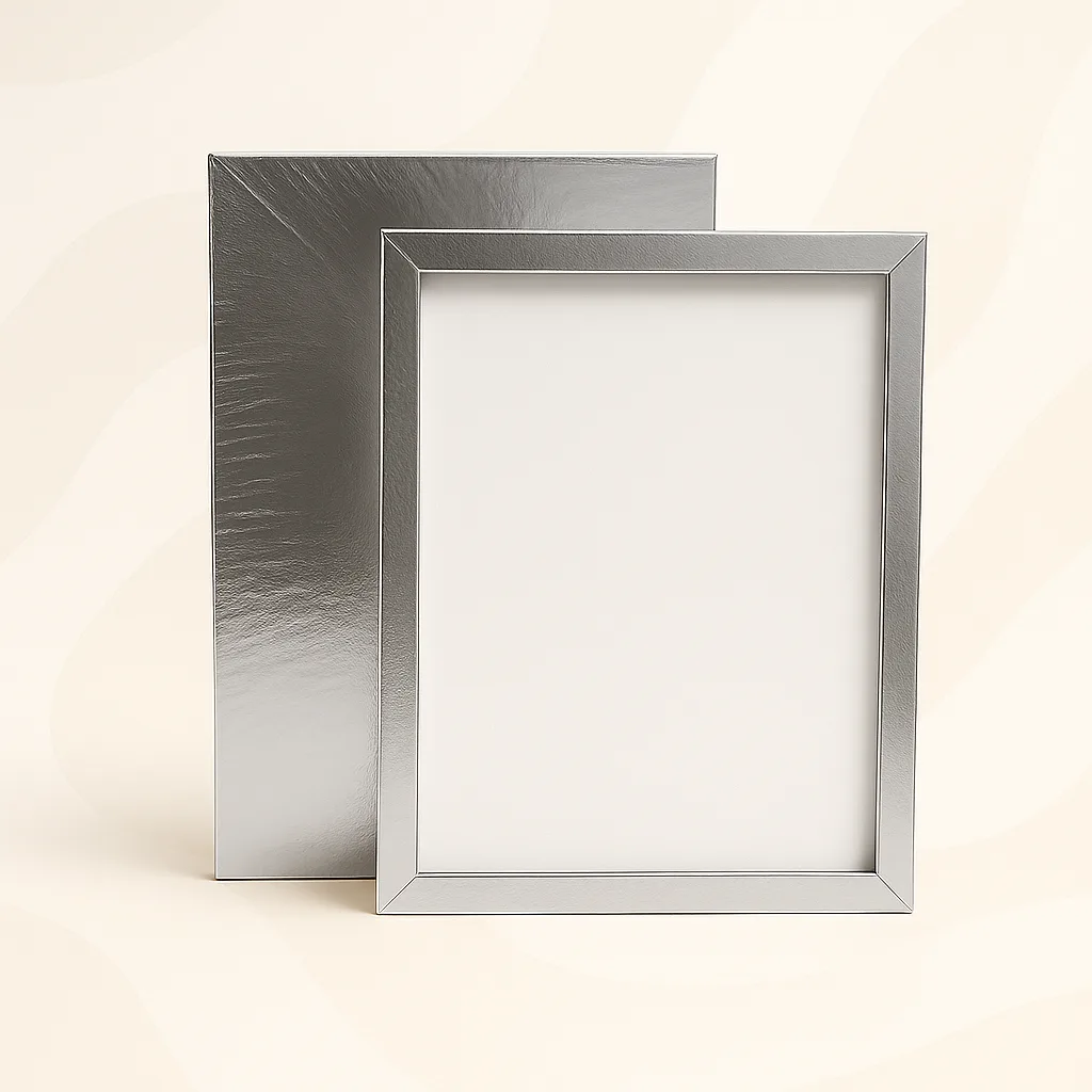 Plateaux argentés rectangulaires